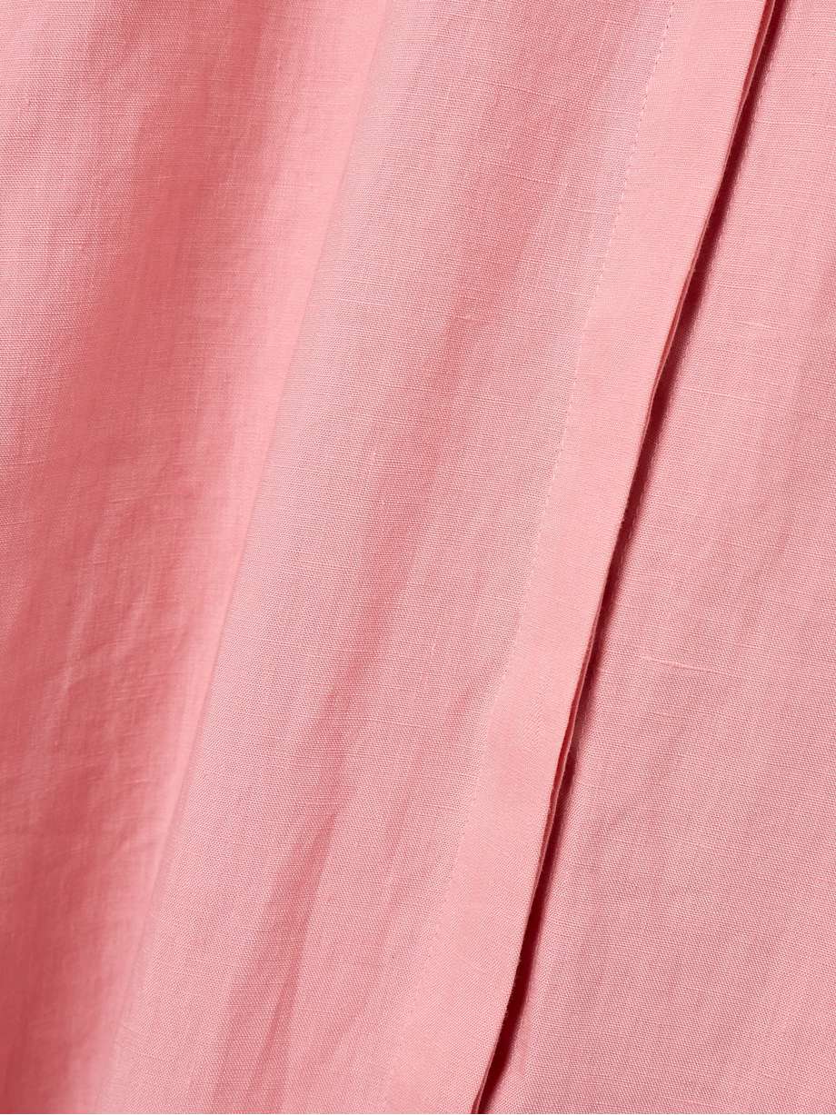 arabella pintucked linen maxi dress