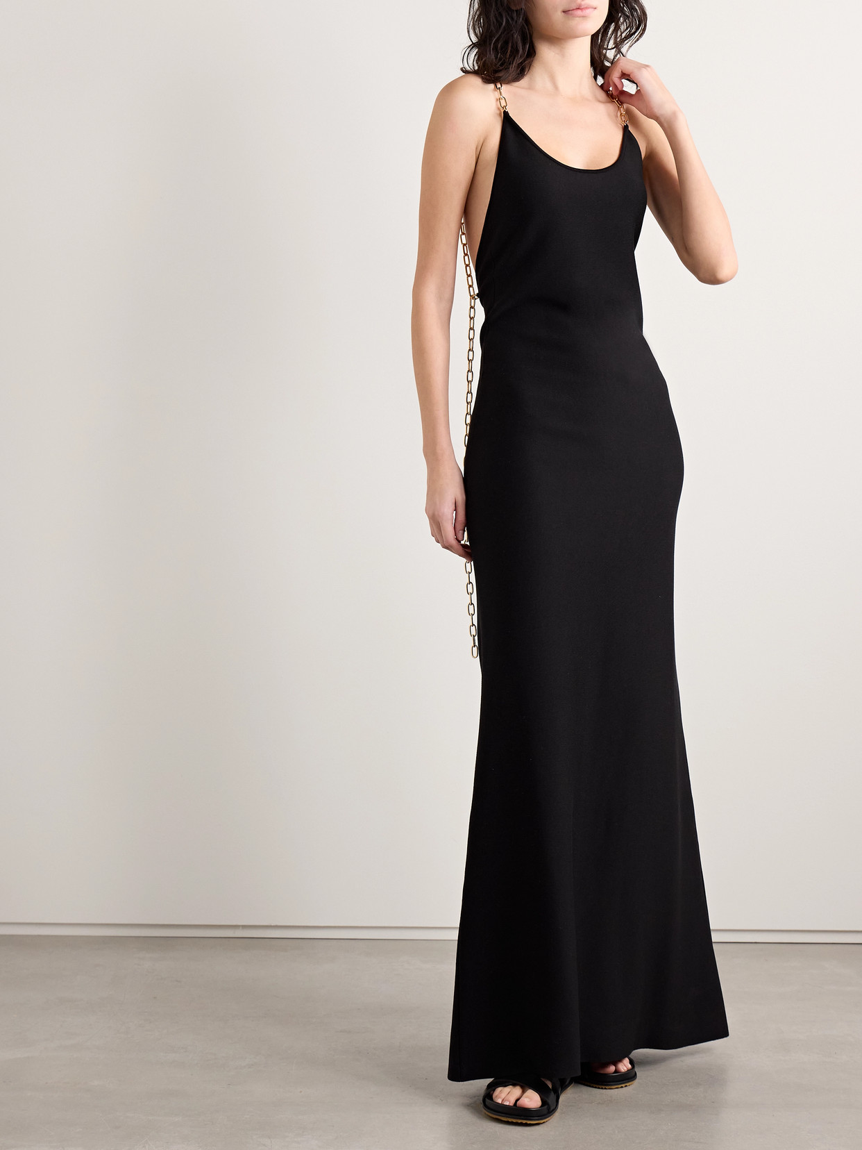 GABRIELA HEARST ADEONA EMBELLISHED SILK MAXI DRESS