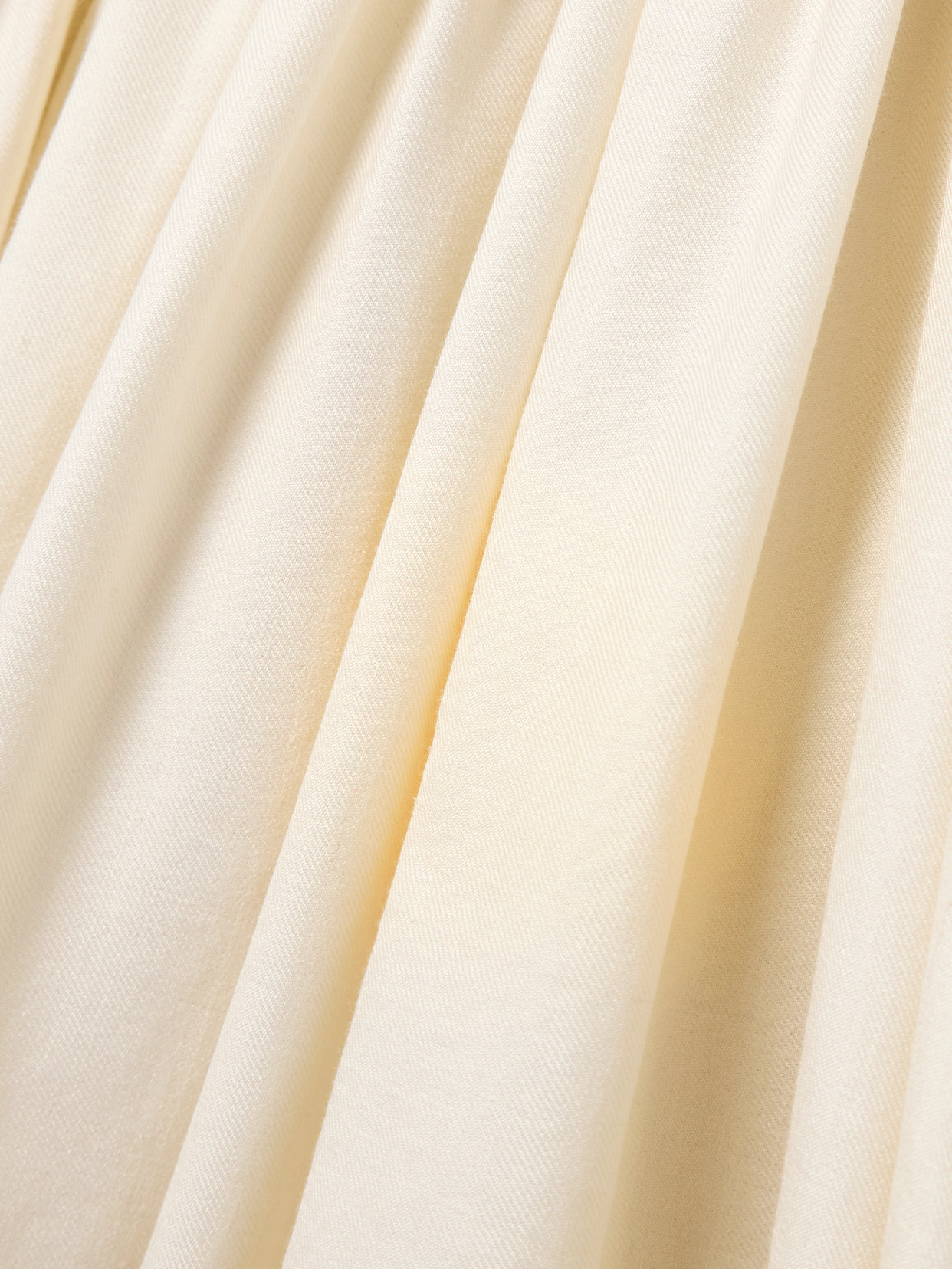 Gabriela Hearst Sirona Paneled Gathered Wool, Silk And Linen-blend Twill And Silk-jersey Maxi Dress