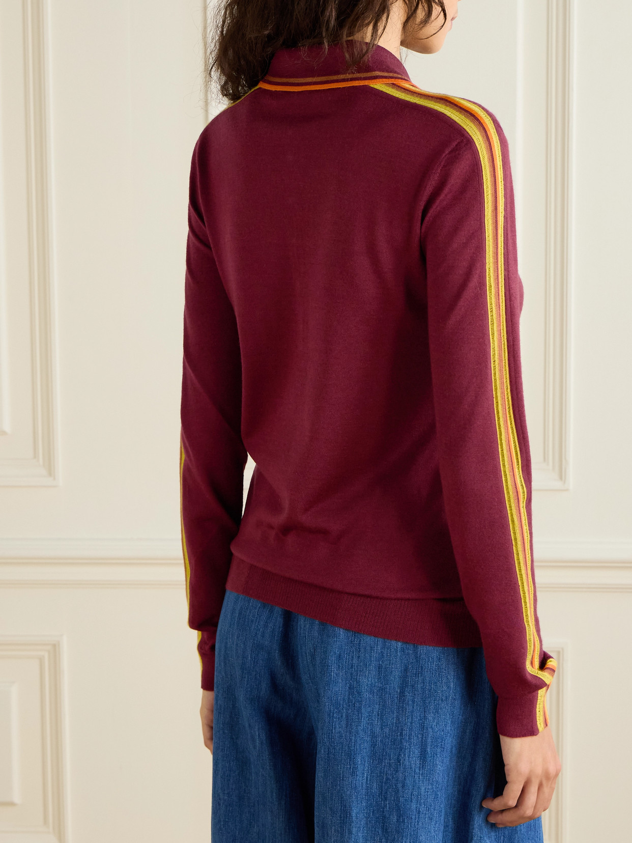 Gabriela Hearst Zorya Cashmere And Silk-blend Polo Top In Red