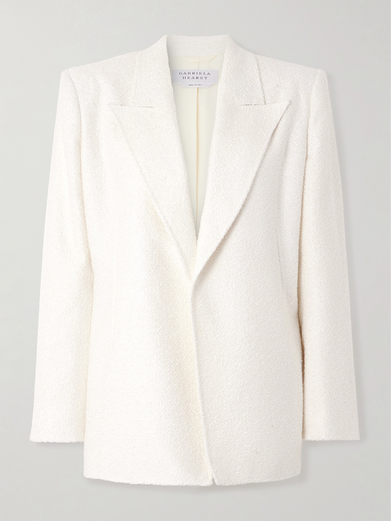 Gabriela Hearst Mairi Silk-bouclé Blazer In Ivory