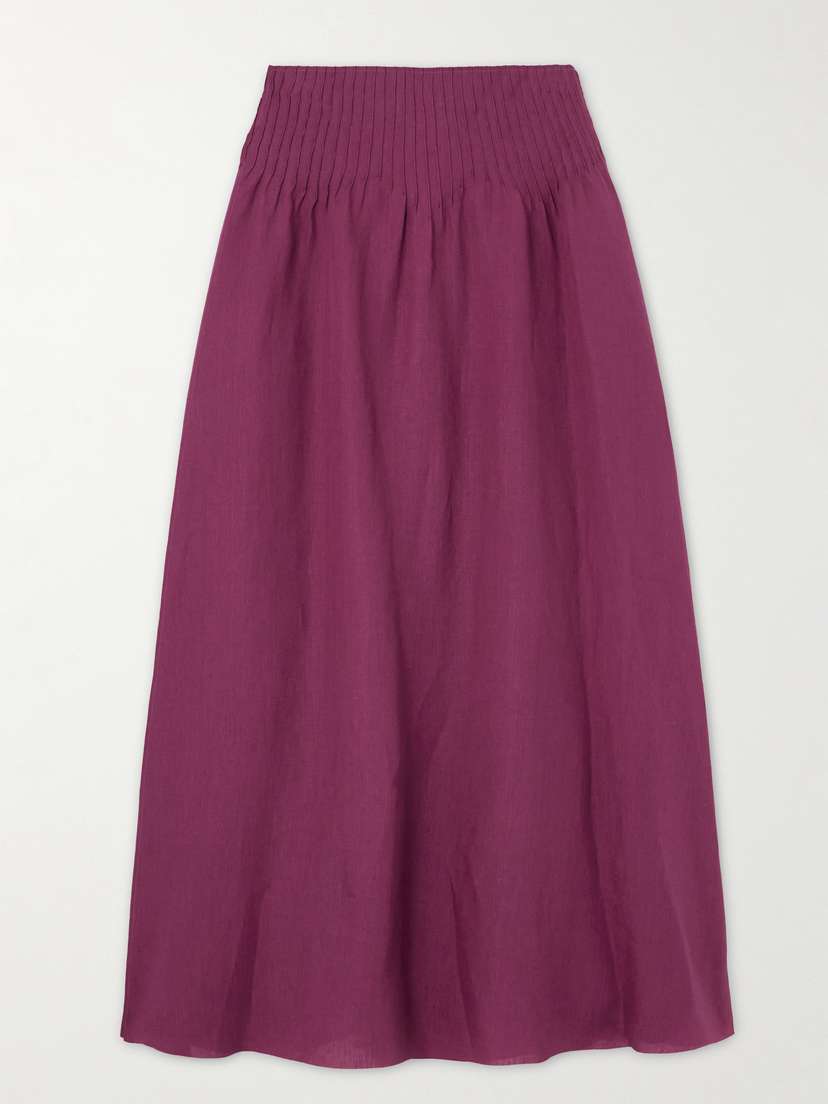 Gabriela Hearst Penelope Linen Midi Skirt