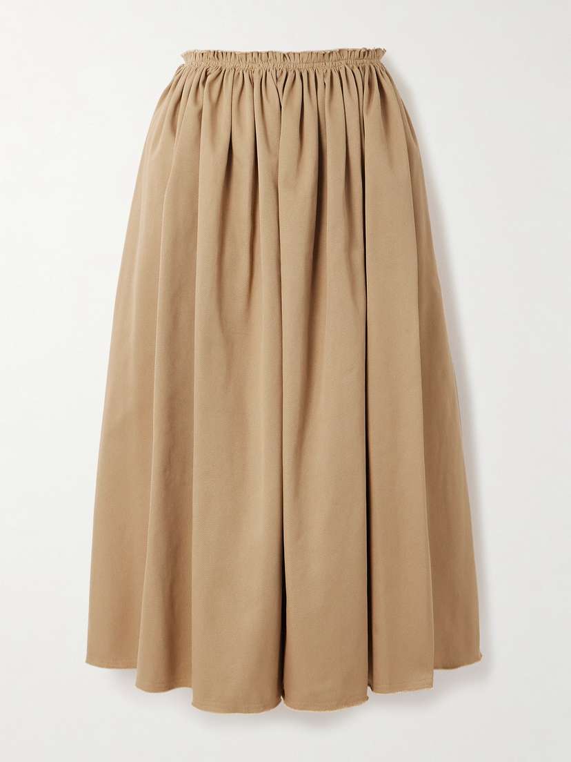Gabriela Hearst Chiara Cotton-twill Midi Skirt