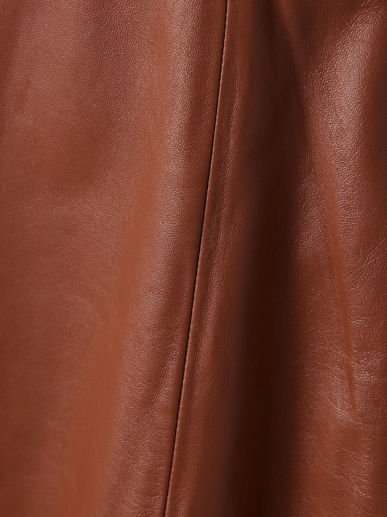 Gabriela Hearst Adaline Pleated Leather Midi Dress In Brown