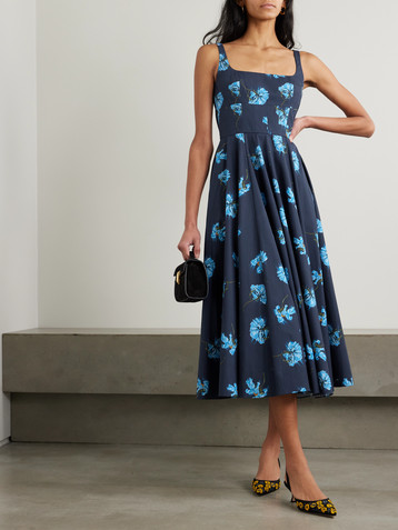 Emilia Wickstead Mona floral-print cotton-poplin midi dress