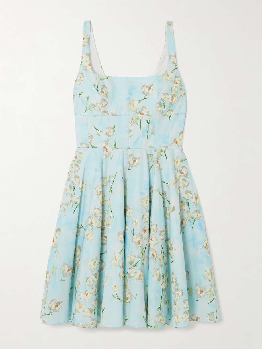 mini mona floral-print cotton-poplin mini dress