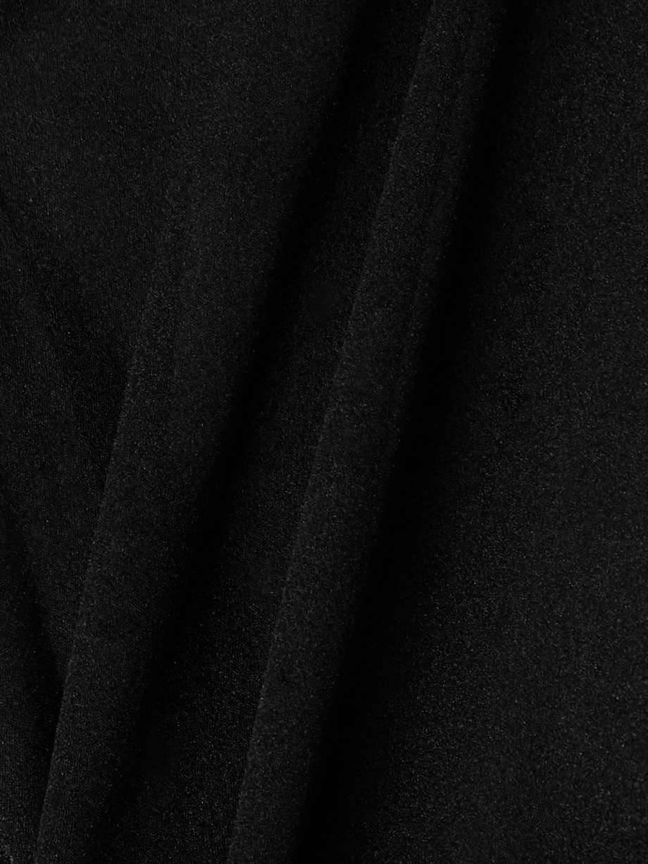 lilith asymmetric gathered organza-jersey gown