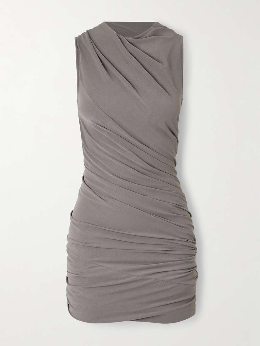 Rick Owens Luna Draped Crepe-jersey Mini Dress
