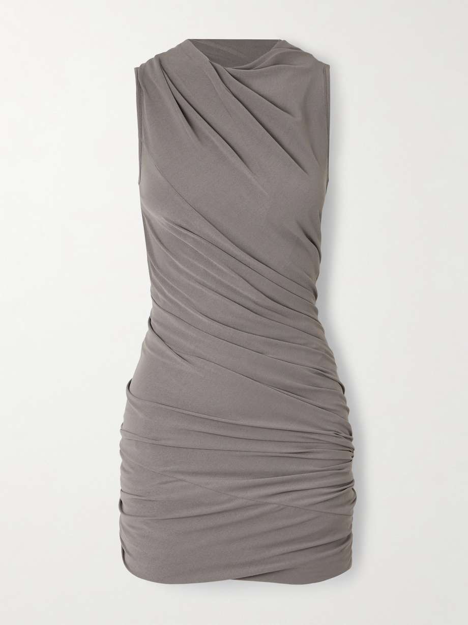 luna draped crepe-jersey mini dress