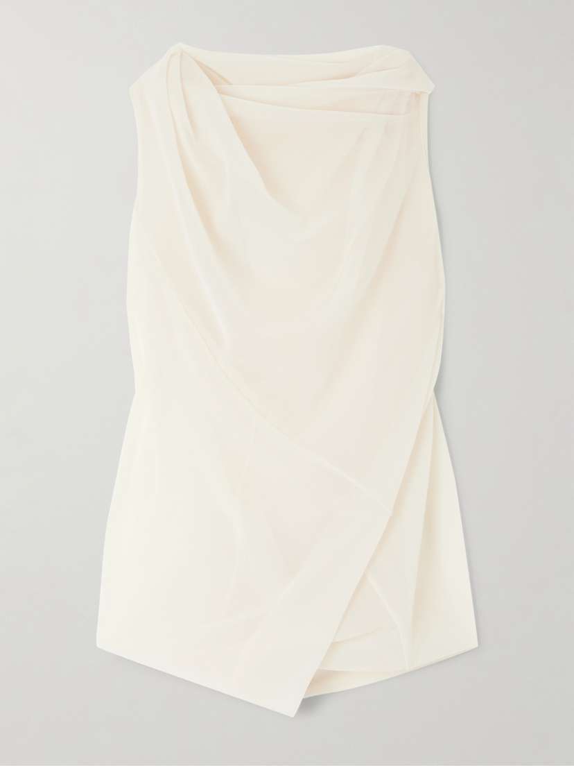 Rick Owens Luna Draped Organza Top