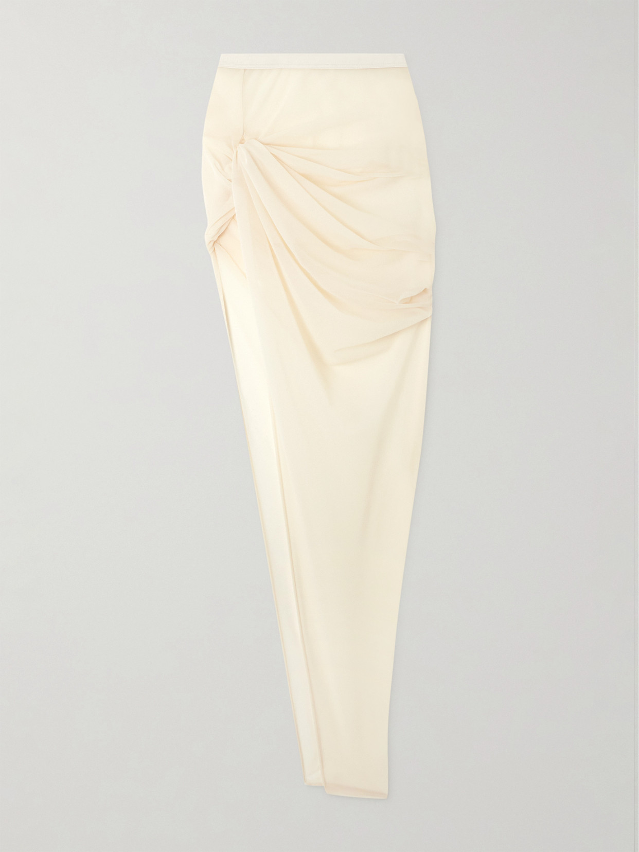 Rick Owens - Twist Edfu Asymmetric Draped Jersey Maxi Skirt - Ivory