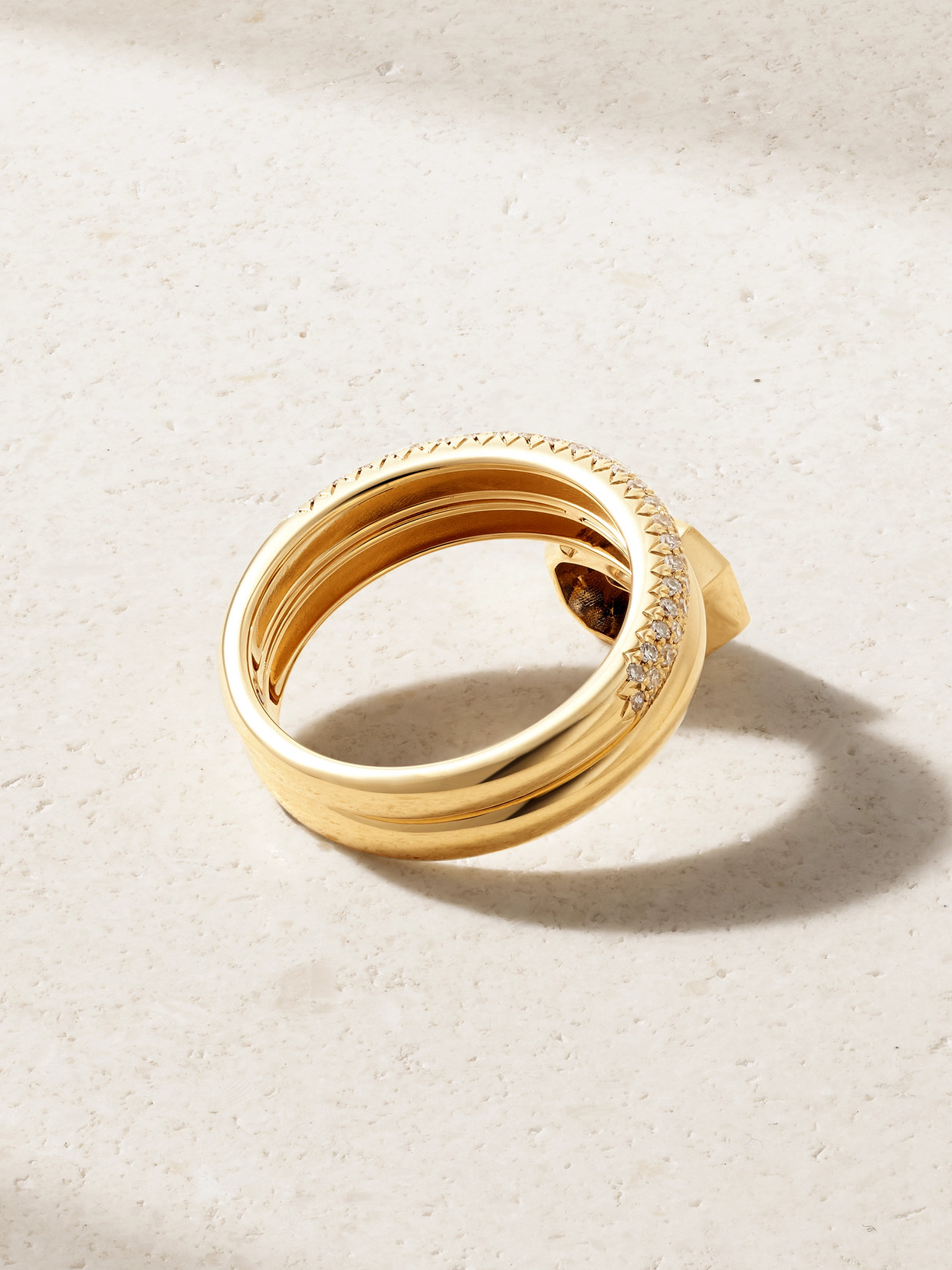 Shay Floating Bezel 18-karat Gold Diamond Ring In Gold