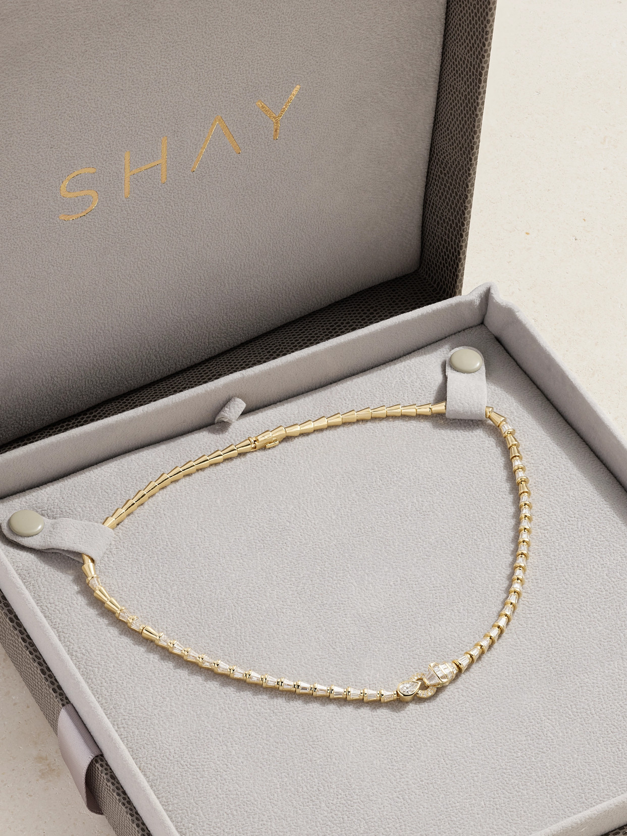 Shay Serpentine 18-karat, Diamond And Garnet Necklace In Gold