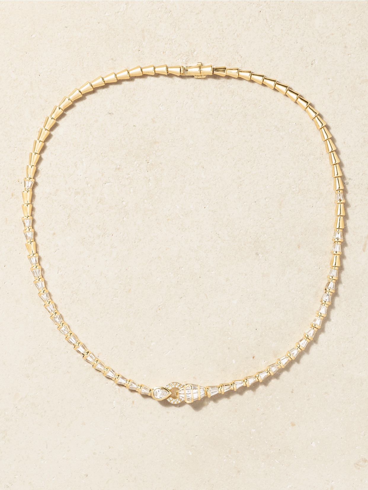 Shay Serpentine 18-karat, Diamond And Garnet Necklace In Gold