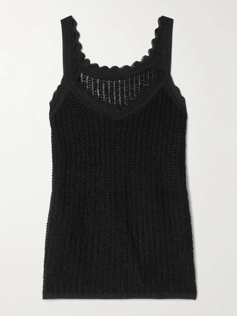 Khaite Ennio Scalloped Pointelle-knit Tank