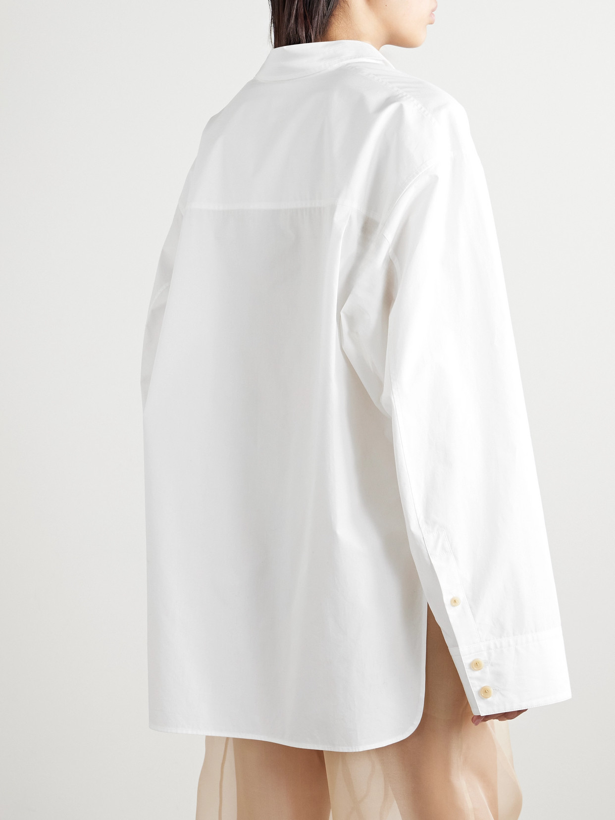 Khaite Herschel Oversized Cotton-poplin Shirt