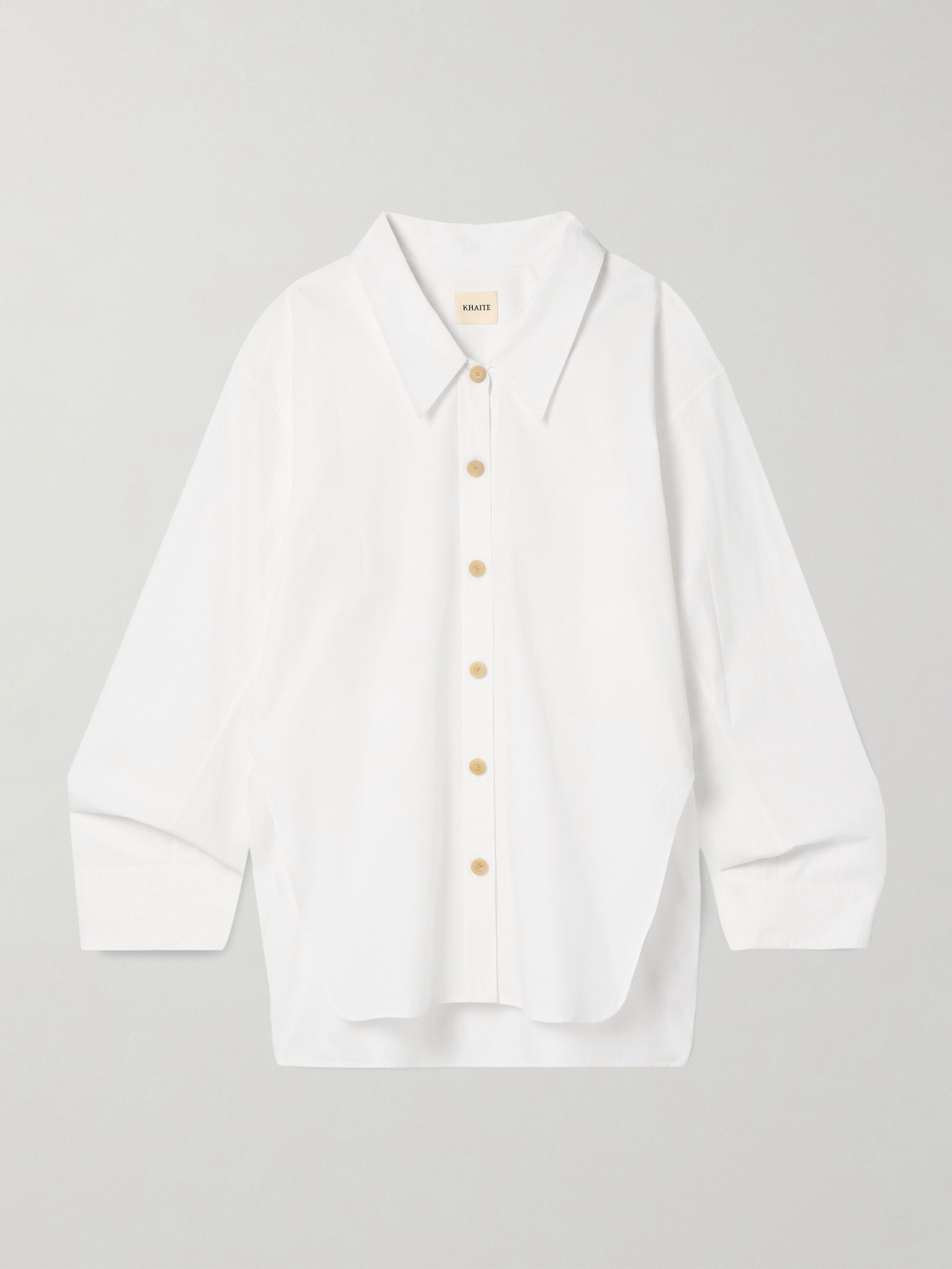 Khaite Herschel Oversized Cotton-poplin Shirt