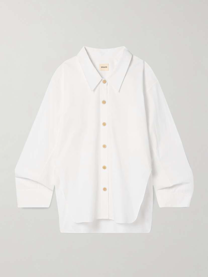 Khaite Herschel Oversized Cotton-poplin Shirt