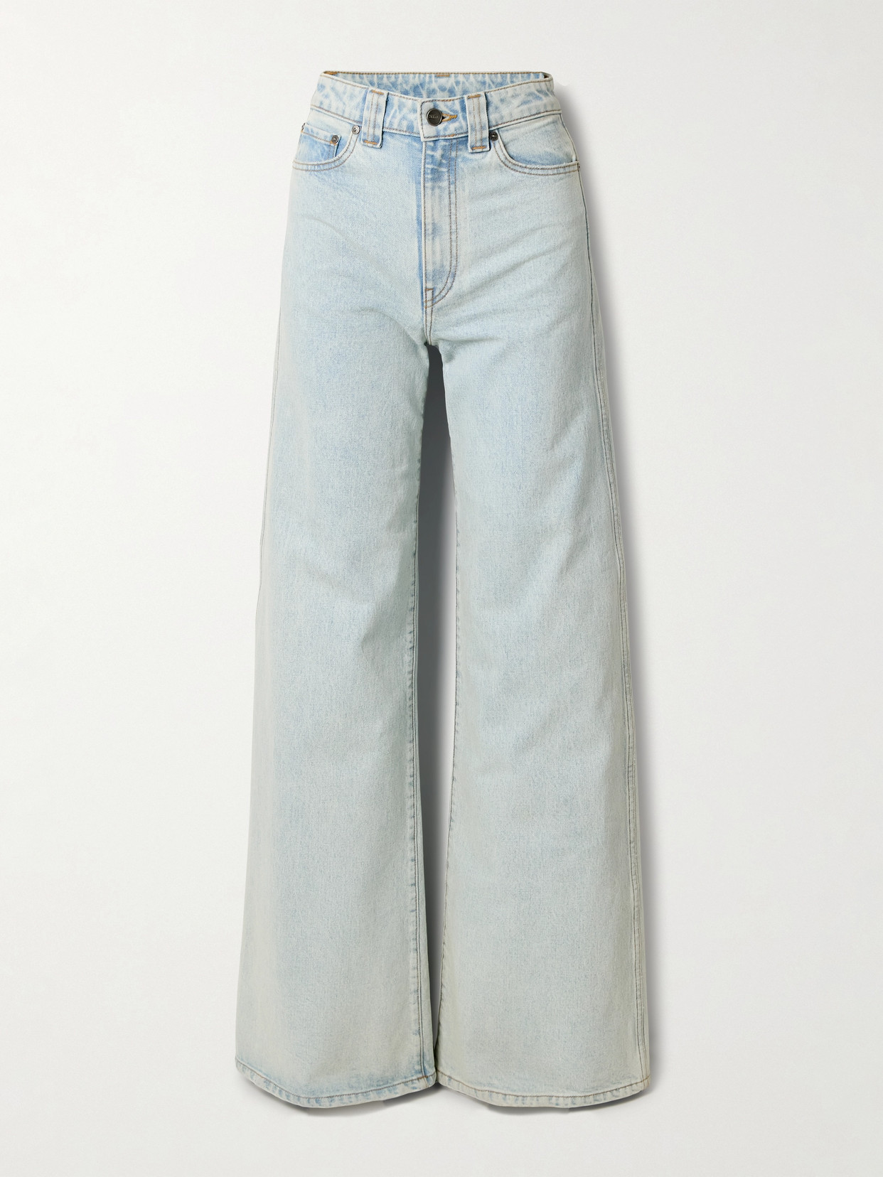 Khaite Dane High-rise Wide-leg Jeans In Blue