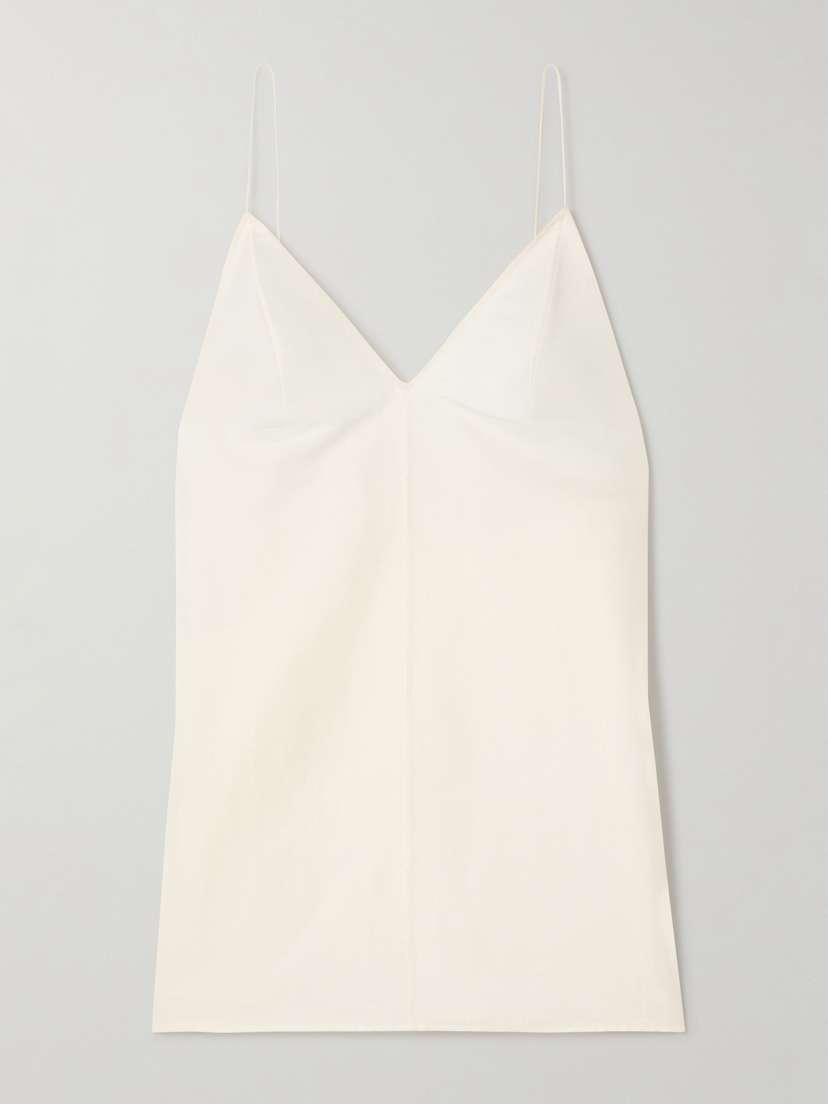 Khaite Talsie Silk And Cotton-blend Organza Tank