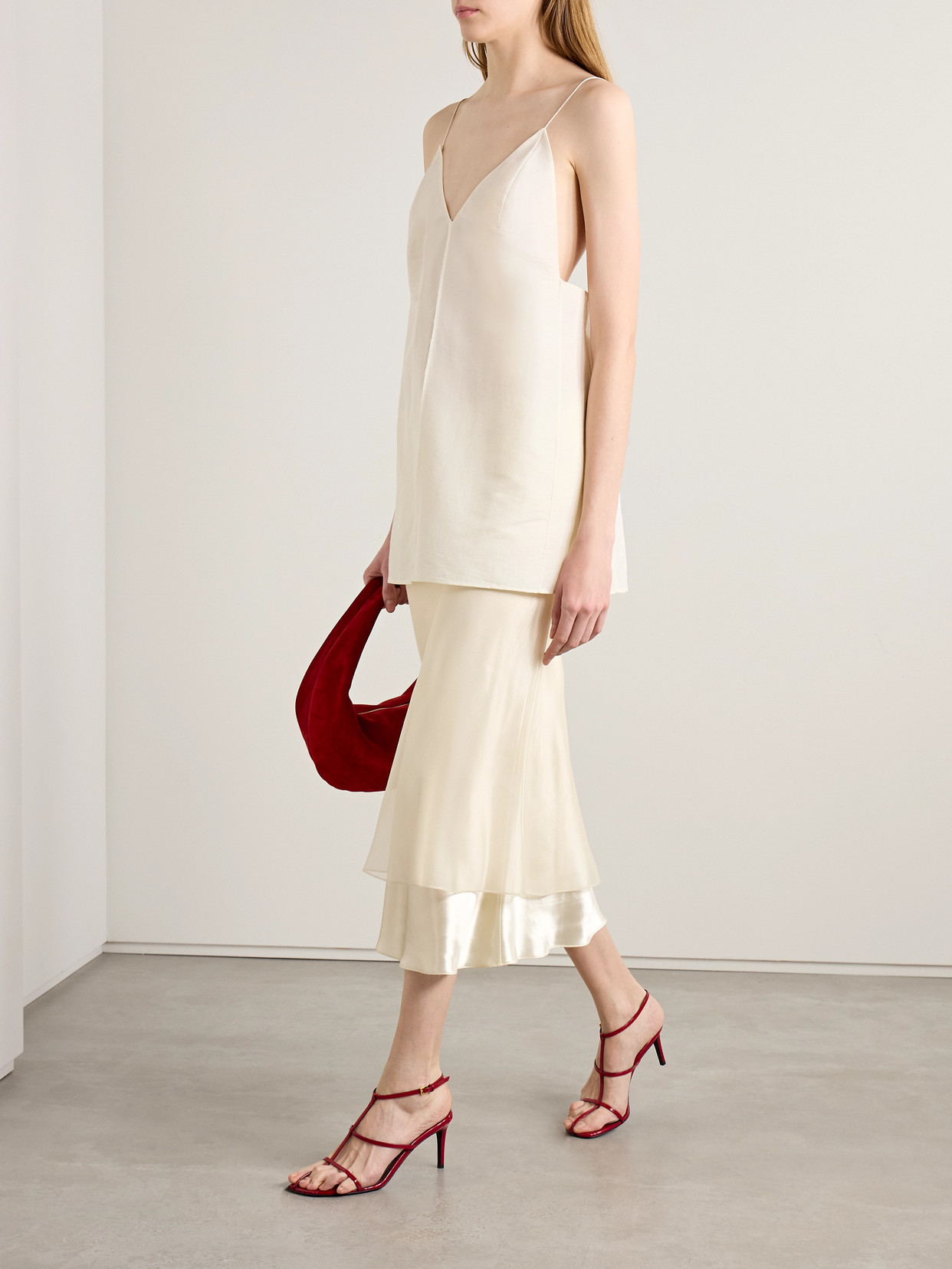 Talsie Silk And Cotton-Blend Organza Tank