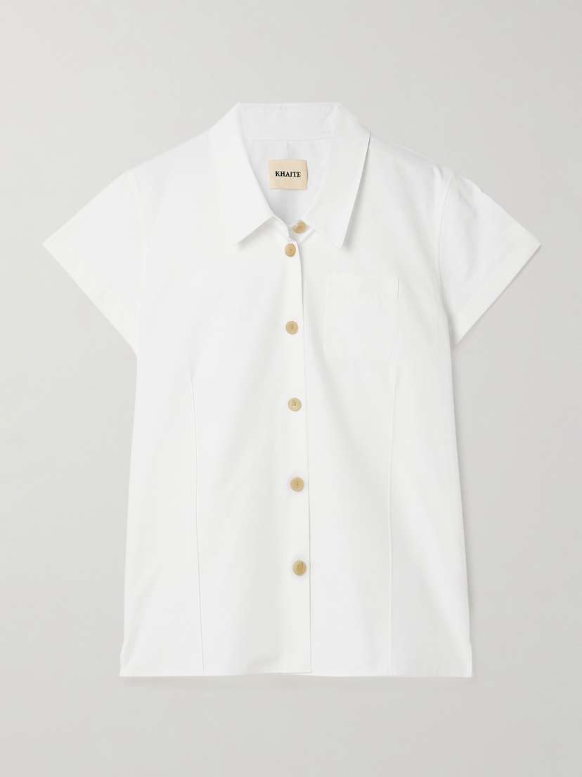 Khaite — Keefe cotton-poplin shirt