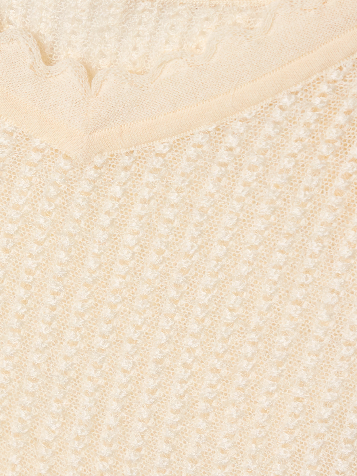 Khaite Ennio Scalloped Pointelle-knit Tank In Cream