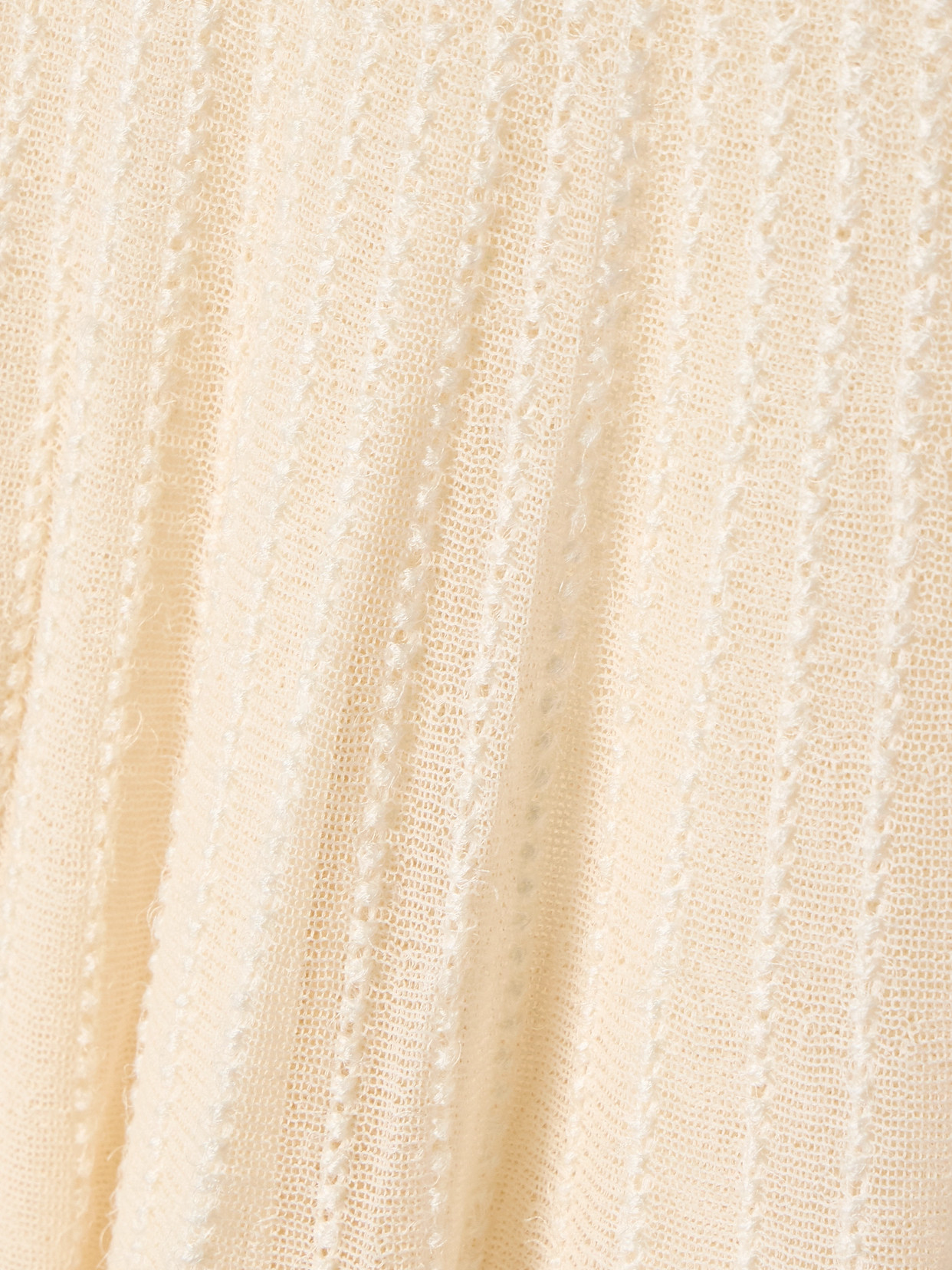 Khaite Dawn Pointelle-knit Midi Skirt In Cream