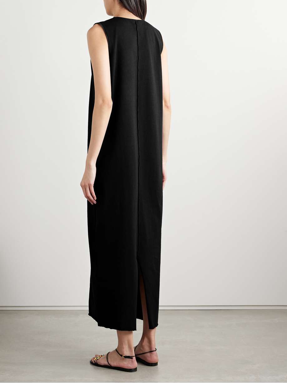 hal paneled cotton-jersey midi dress