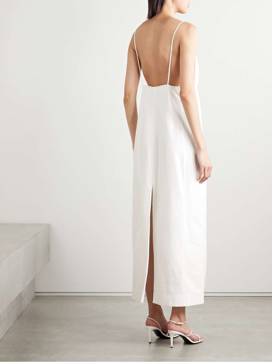 tulula silk-poplin maxi dress