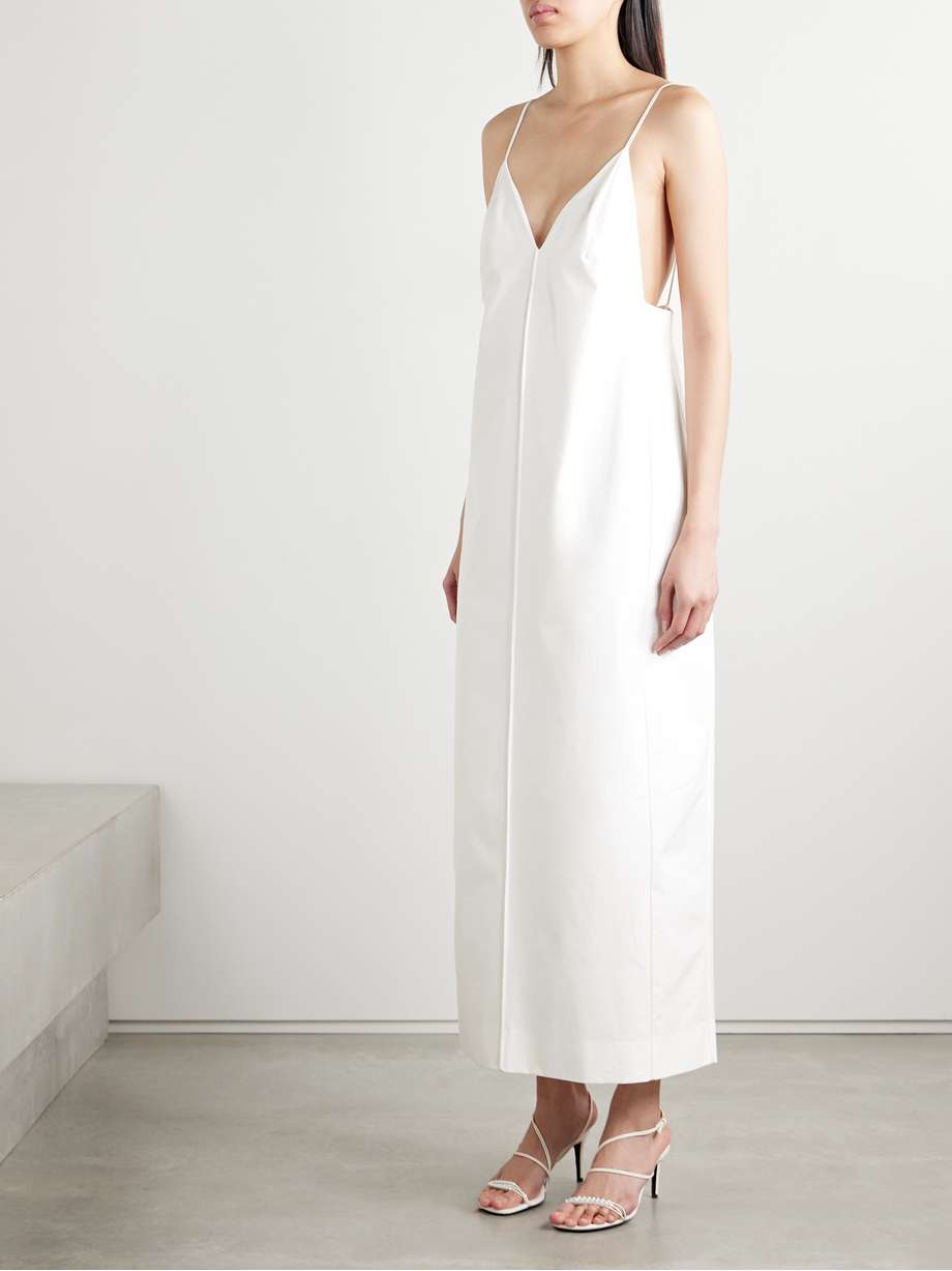tulula silk-poplin maxi dress