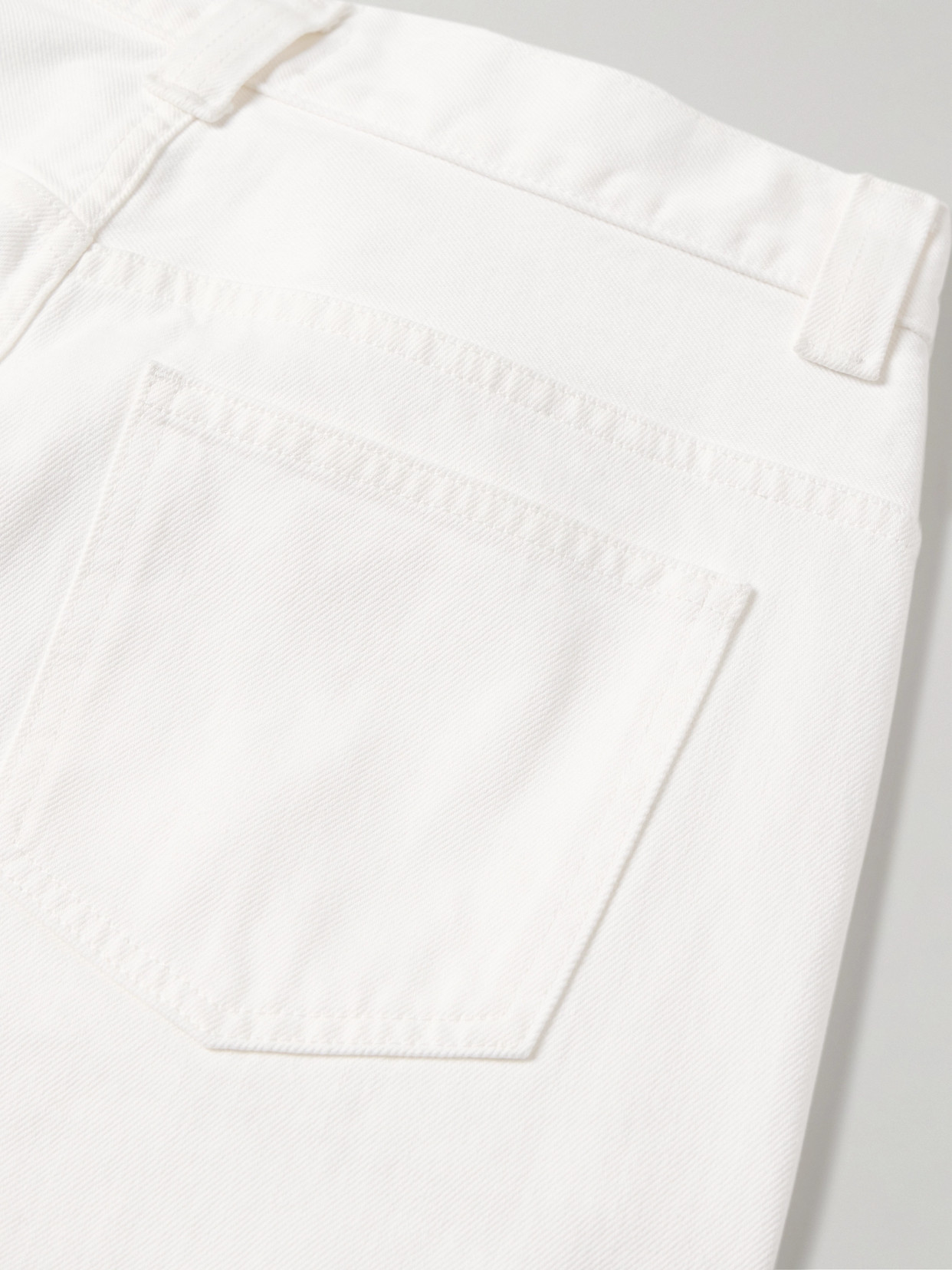 Khaite Danielle High Waist Straight Leg Jeans In White