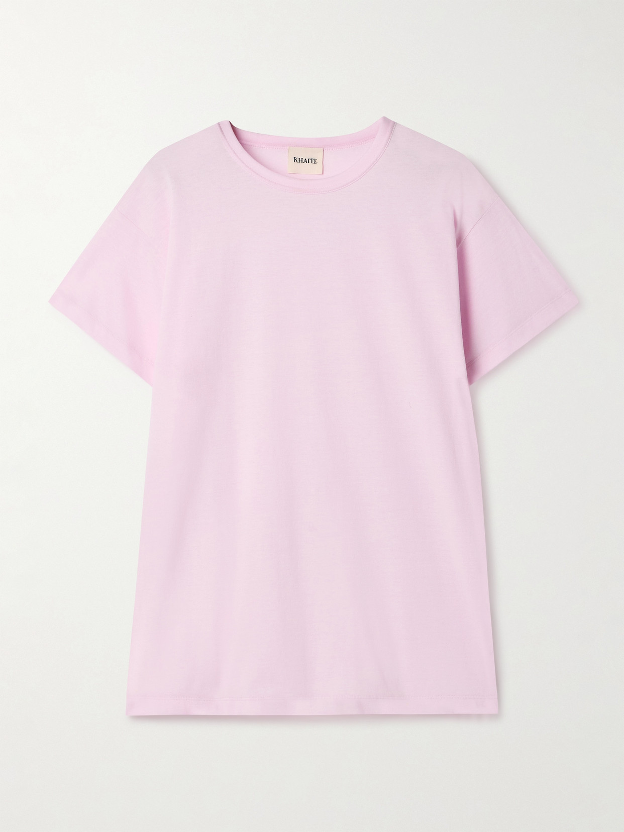 Khaite Maeve Cotton-blend Jersey T-shirt In Pink