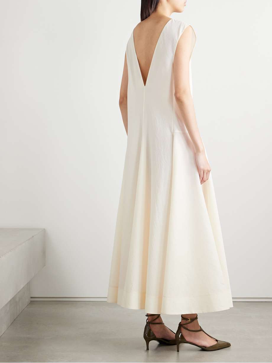 mellie silk-blend organza midi dress