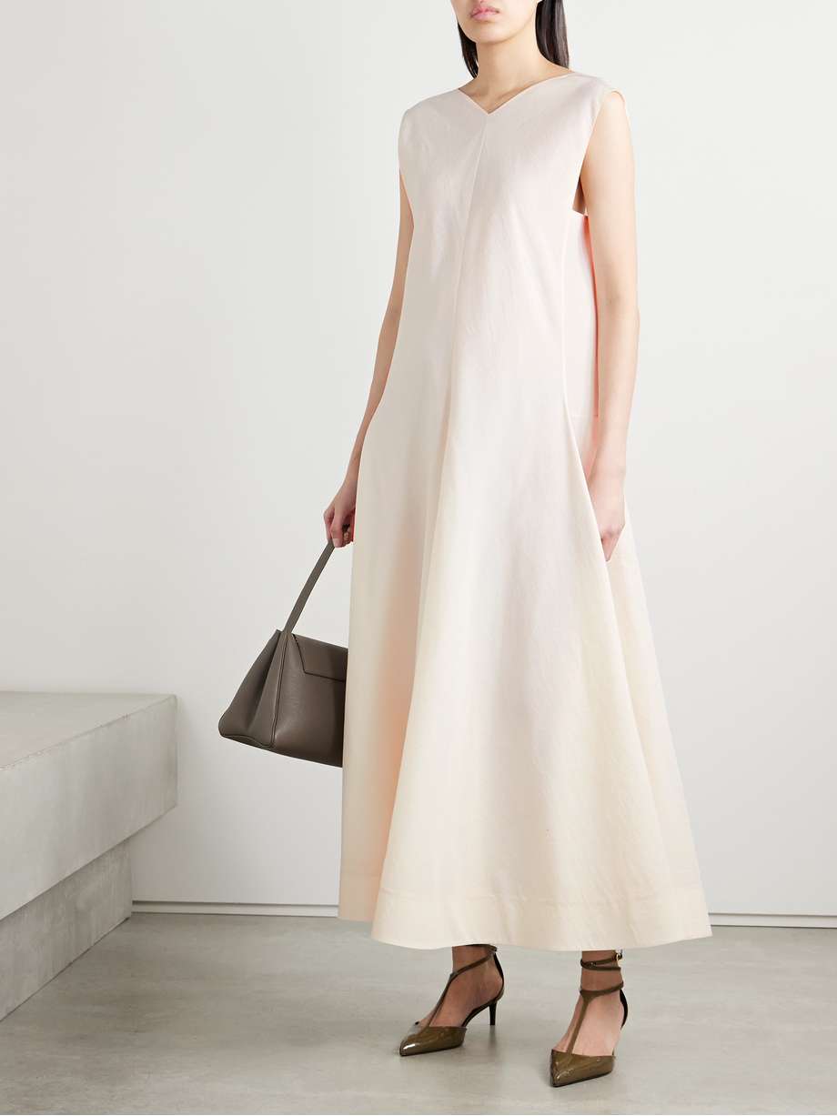 mellie silk-blend organza midi dress