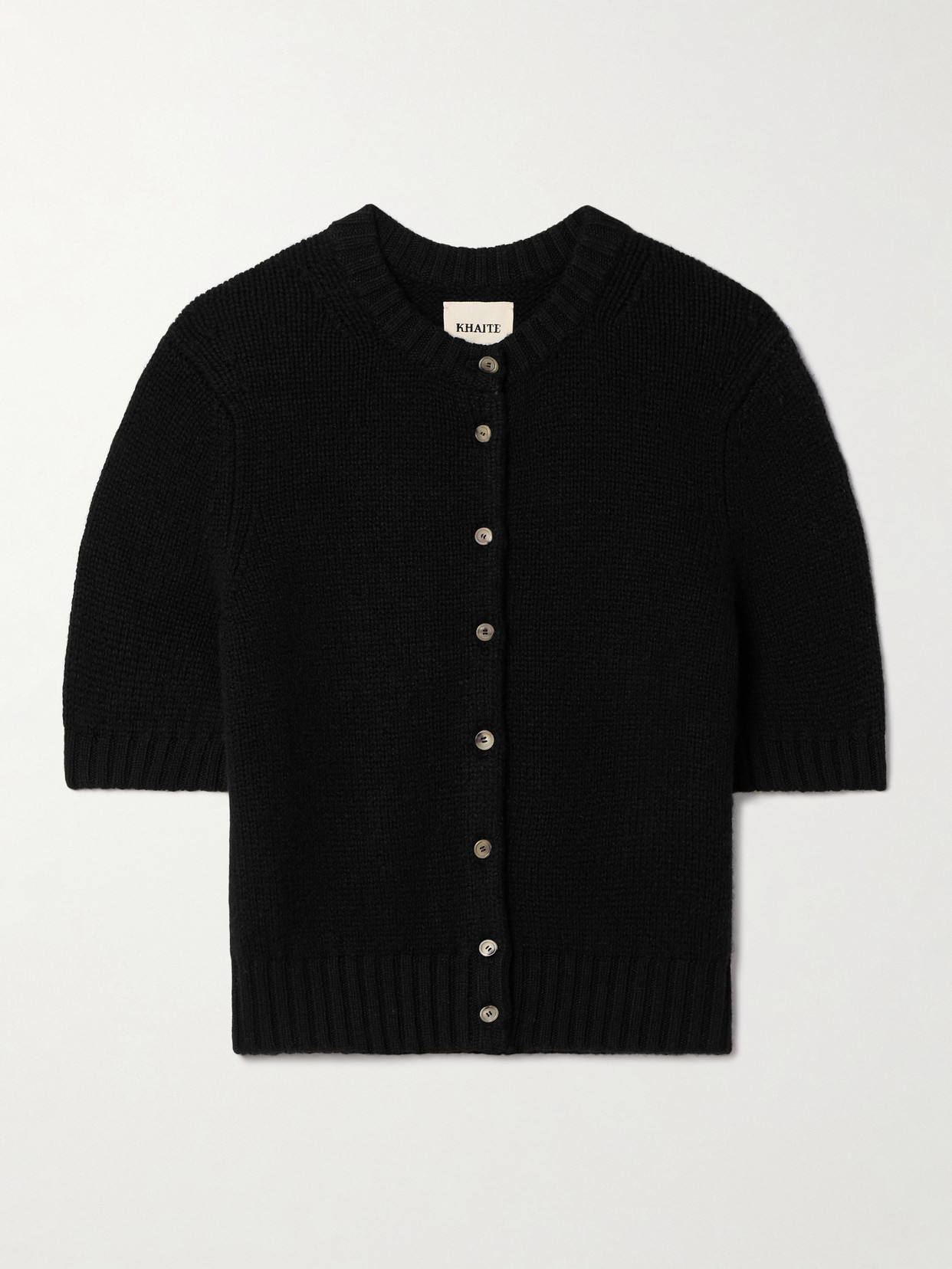 Khaite Nora Cashmere Knit Cardigan In Black