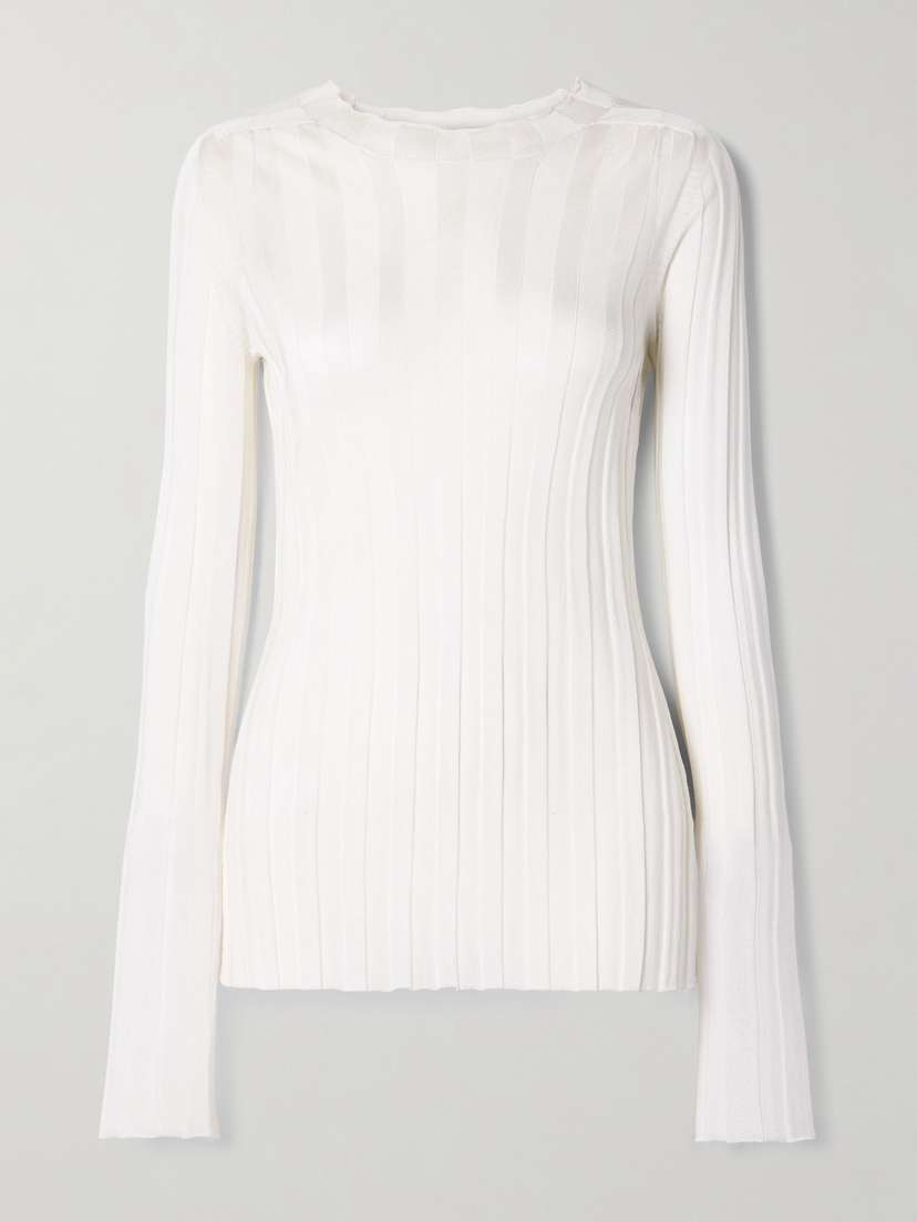 Khaite Cosette Ribbed-knit Top