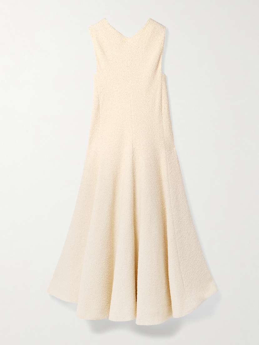 Khaite Mellie Cotton-blend Bouclé Midi Dress