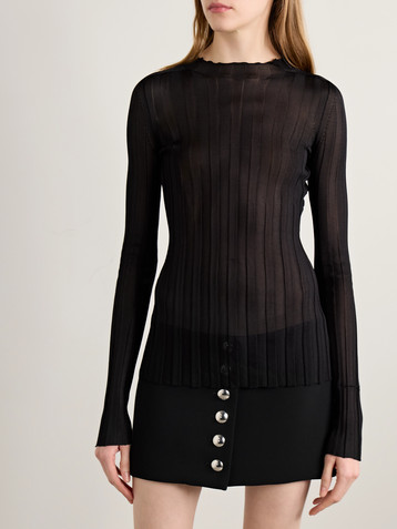 KHAITE Cosette ribbed-knit top