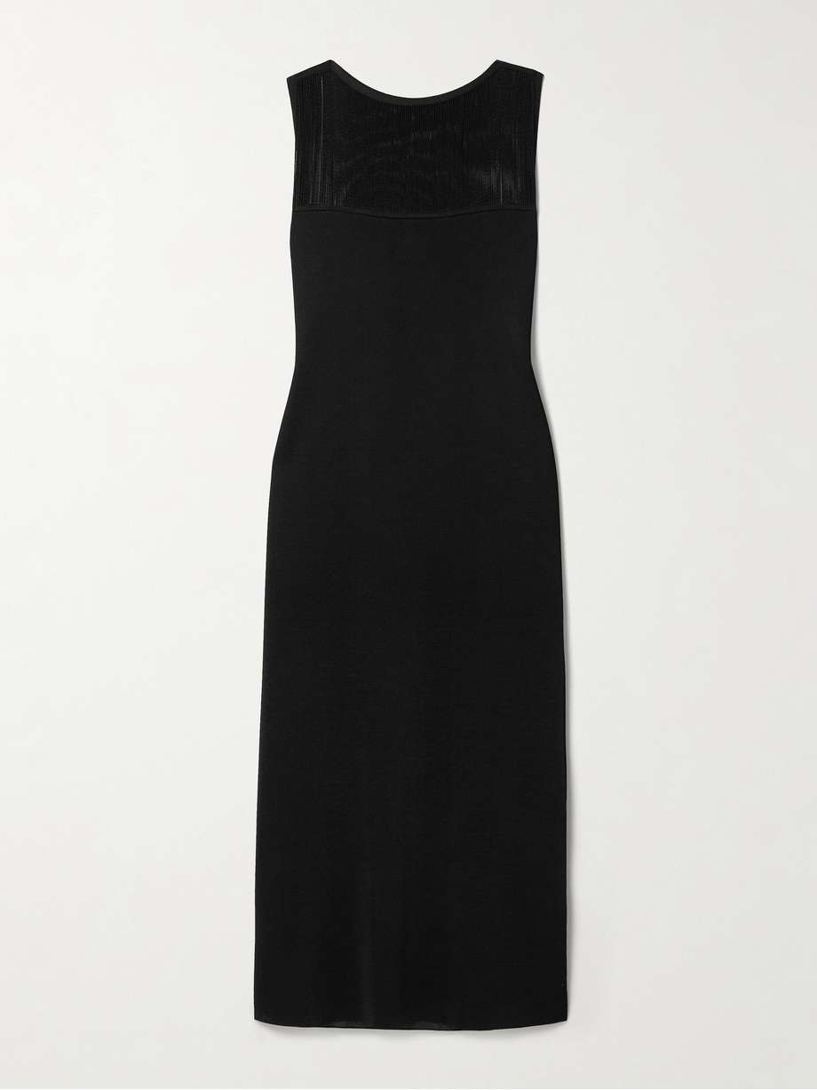 ruslan fringed knitted maxi dress