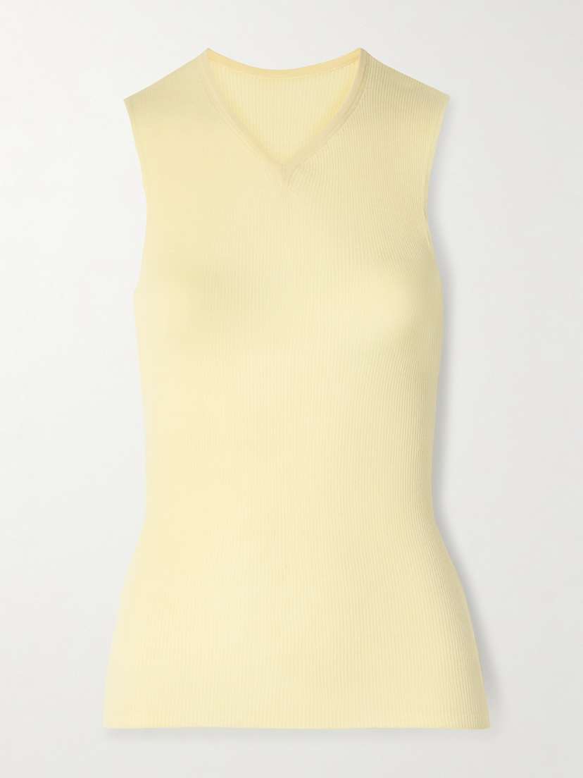Khaite Renato Ribbed Wool-blend Jersey Tank
