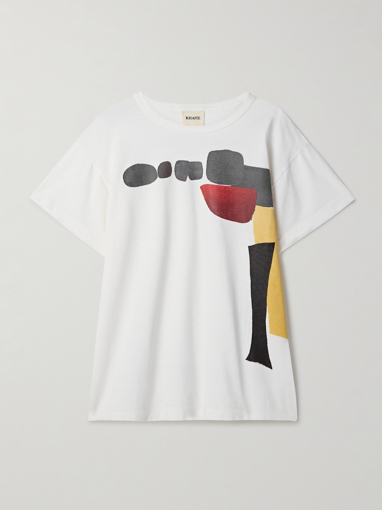 Khaite Maeve Cotton Jersey Graphic T-shirt In White