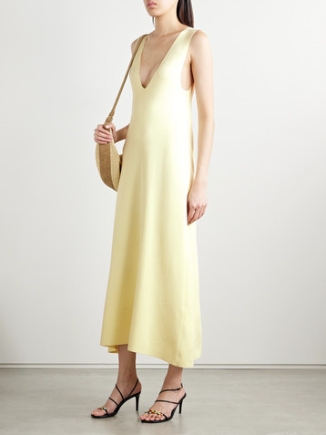 KHAITE Keran stretch-knit midi dress