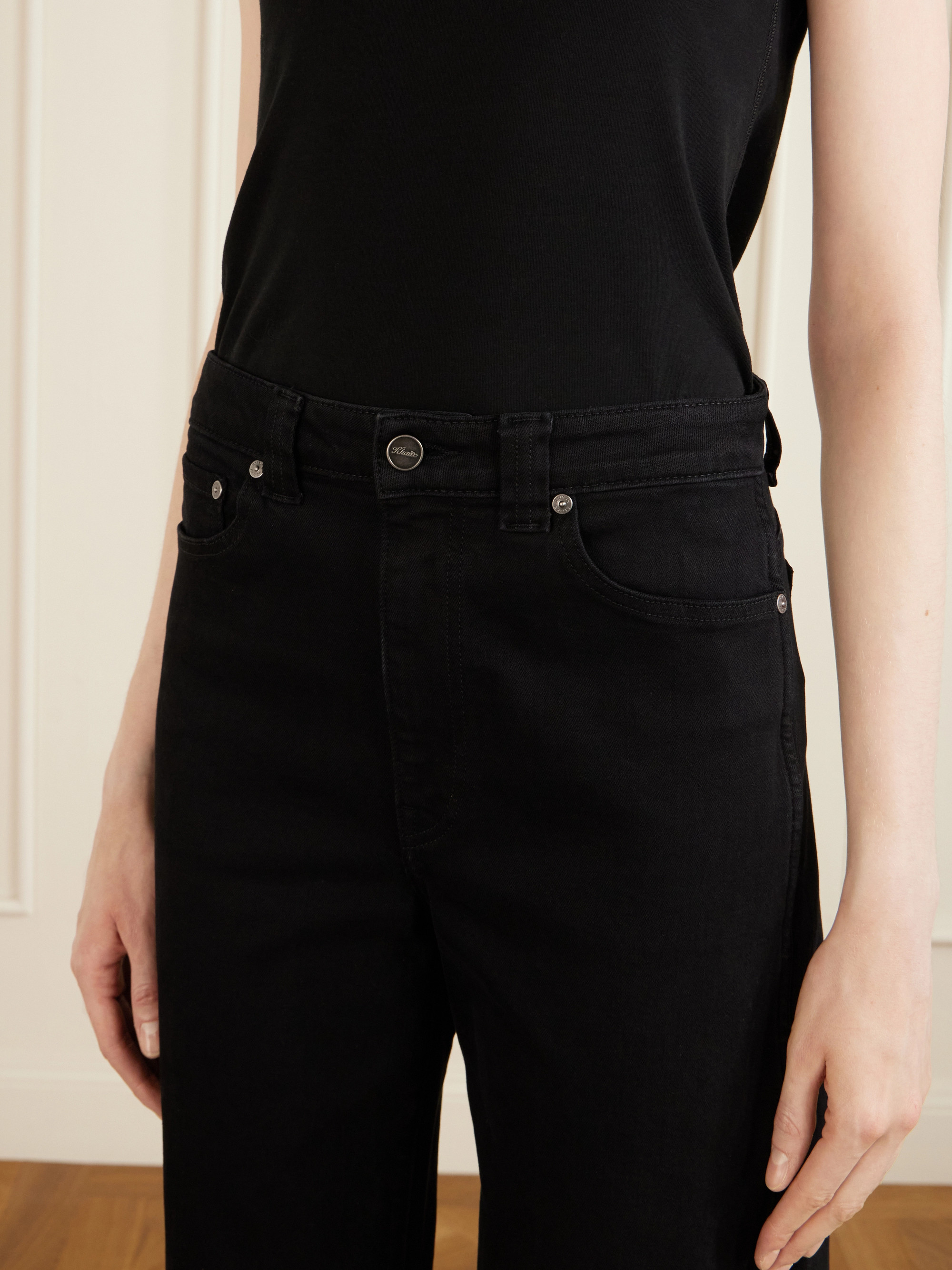 KHAITE Dane high-rise wide-leg jeans