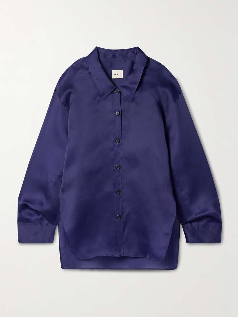 Khaite Herschel Oversized Silk-organza Shirt