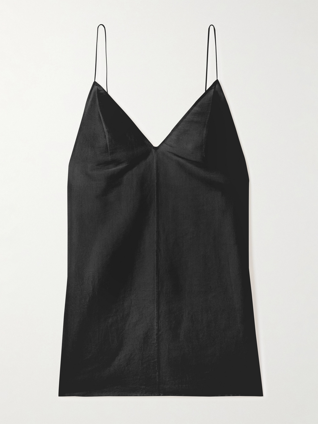 Khaite Talsie Silk-organza Tank In Black