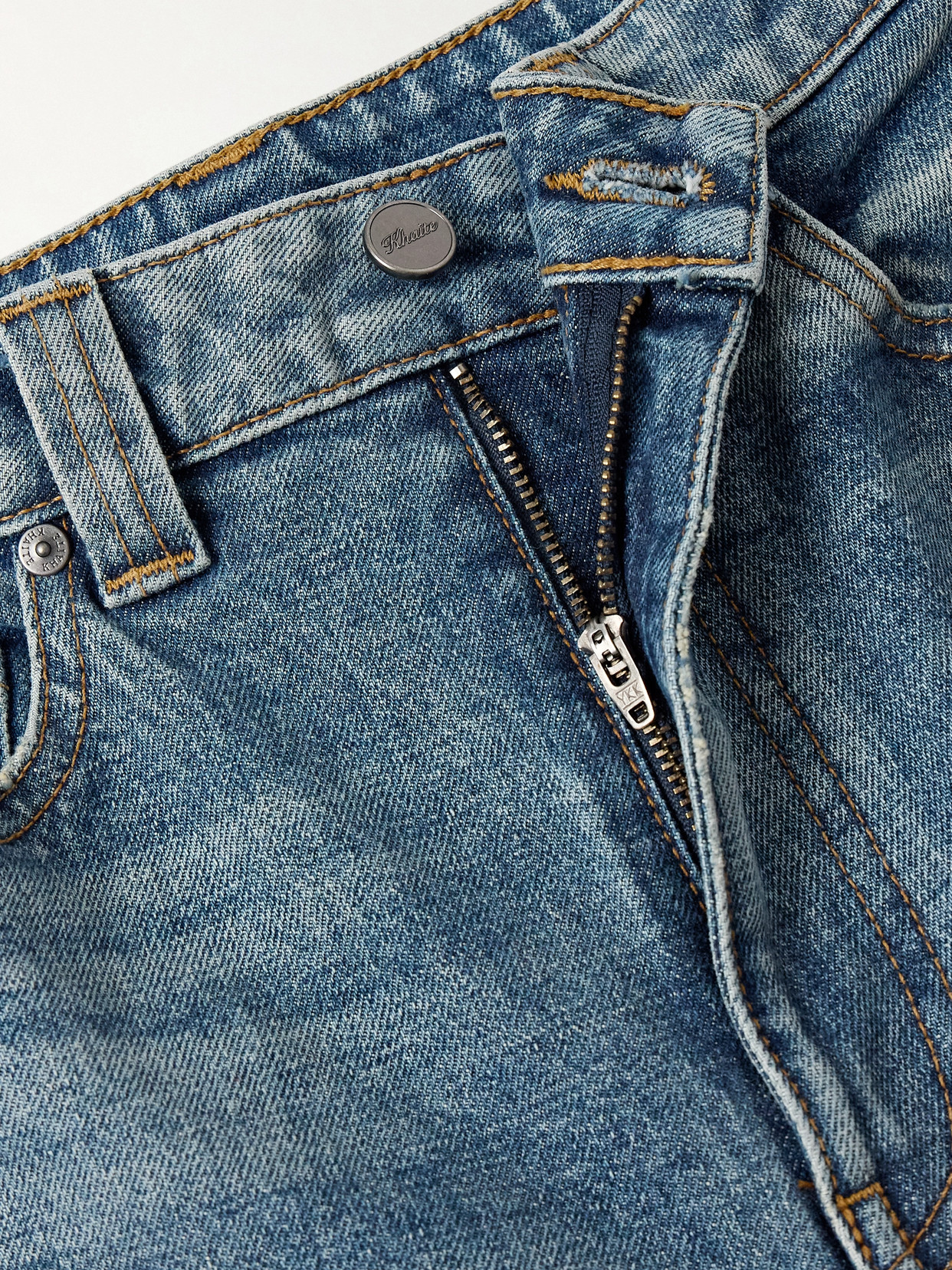 Khaite Dane High-rise Wide-leg Jeans In Blue