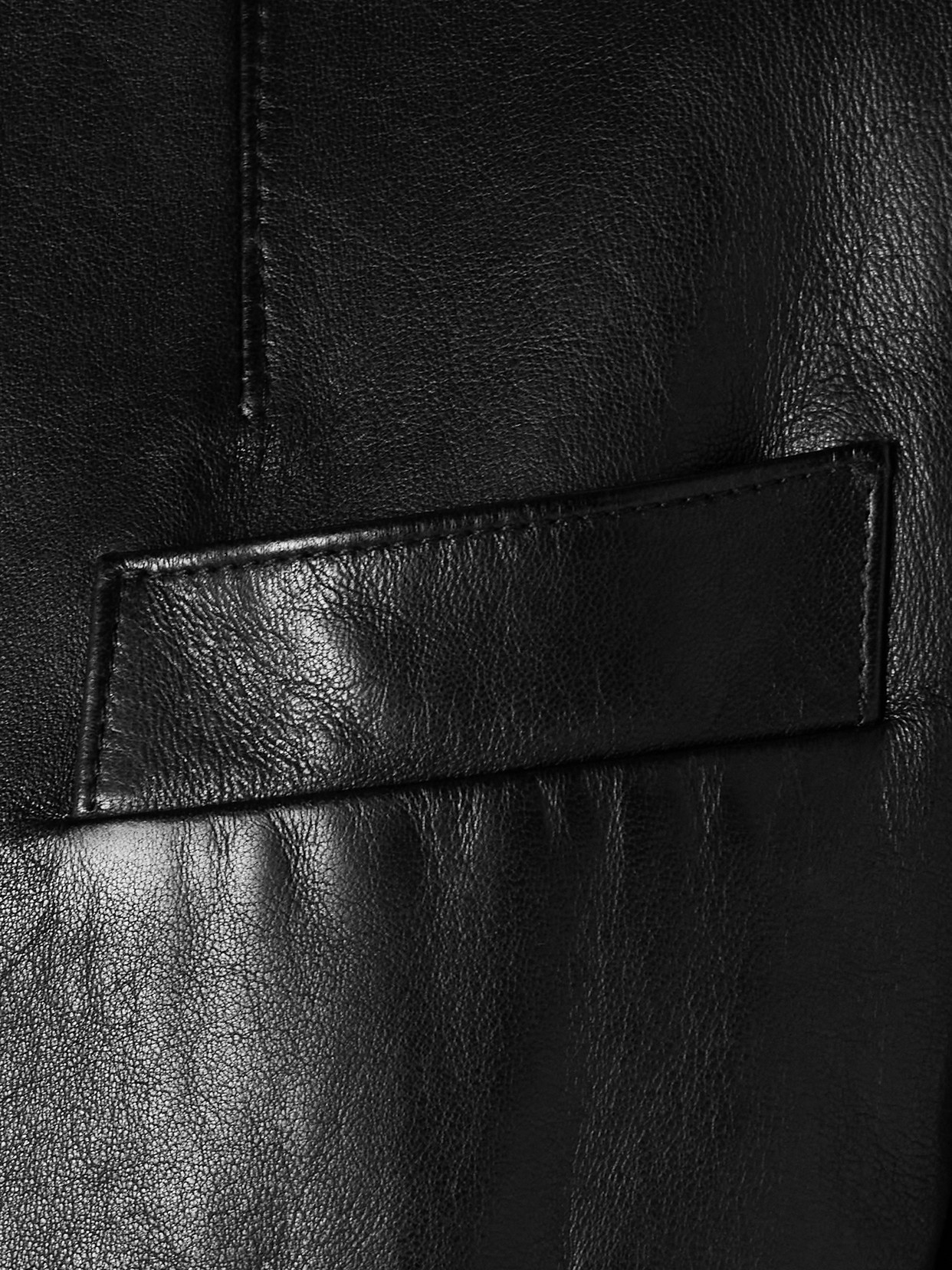 Khaite Cropped Leather Jacket With Padded Shoulders