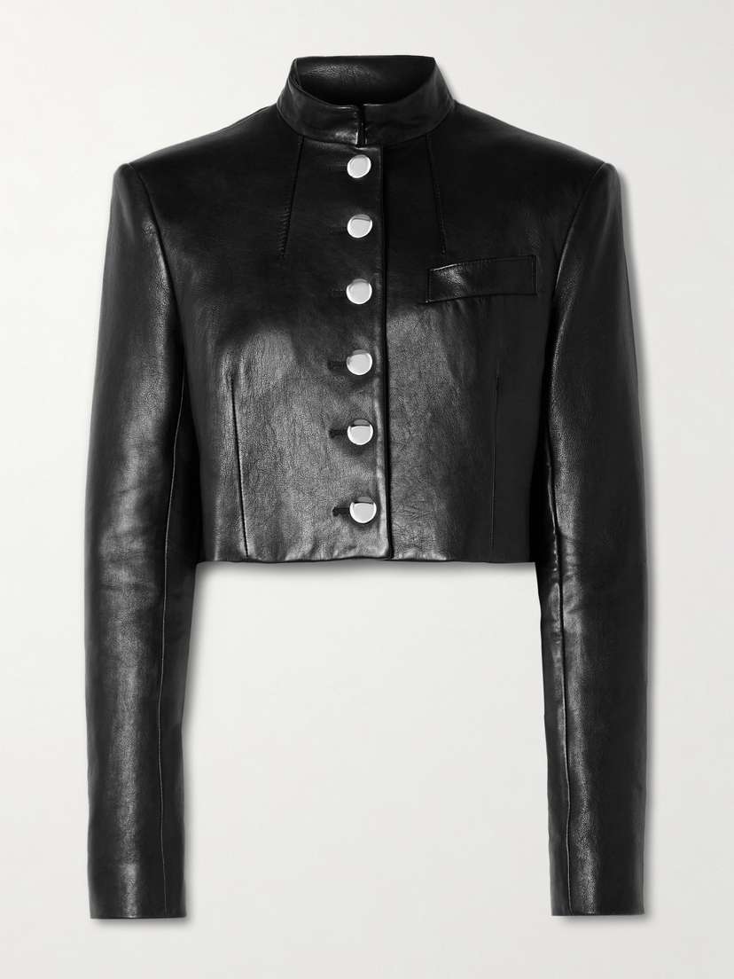 Khaite Samuelson Cropped Leather Jacket