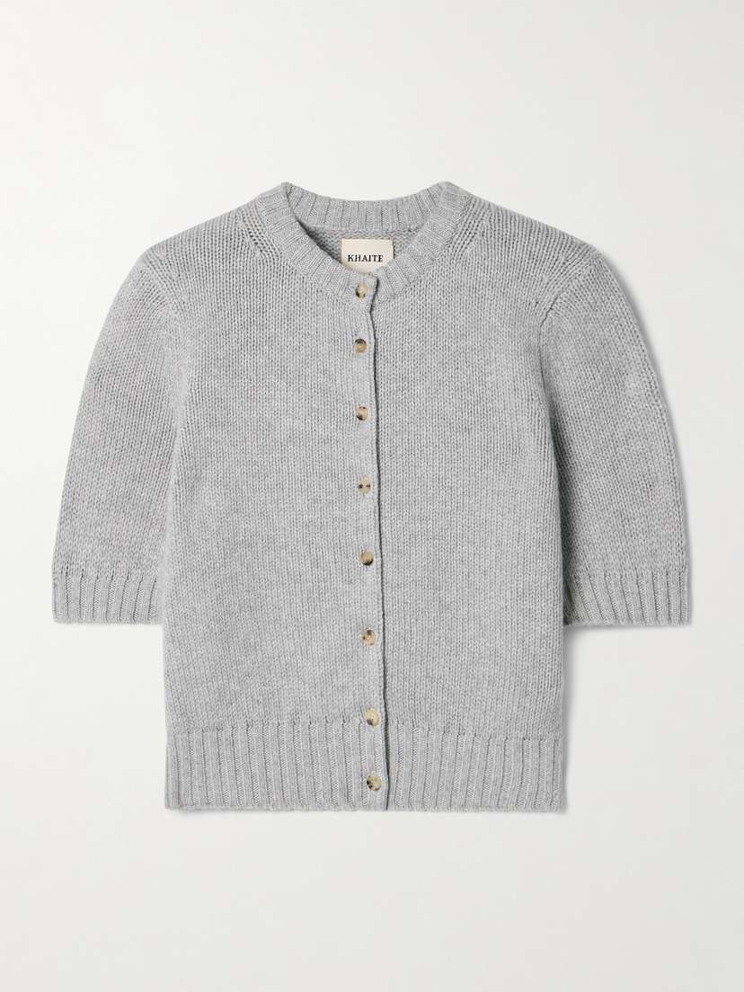 Khaite Nora Cropped Cashmere Cardigan